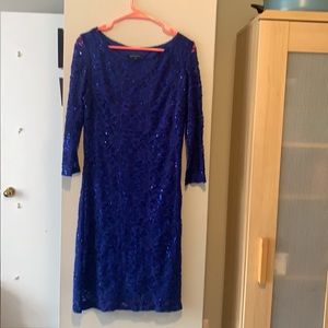 Blue sequin dress